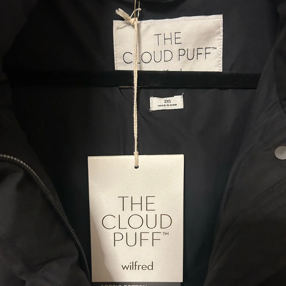 Wilfred Black Cloud Puff Long Jacket - Picture 3 of 15